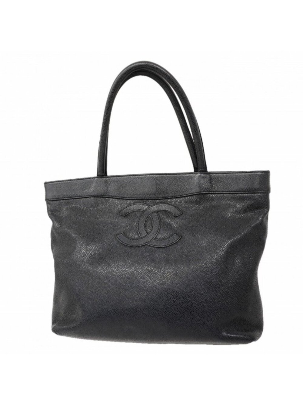 Chanel Tote Caviar Leather Black Gold
